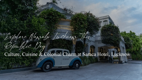 Hotel driveway and exterior surrounded by greenery, arrival experience creative at Saraca Hotels & Resorts.