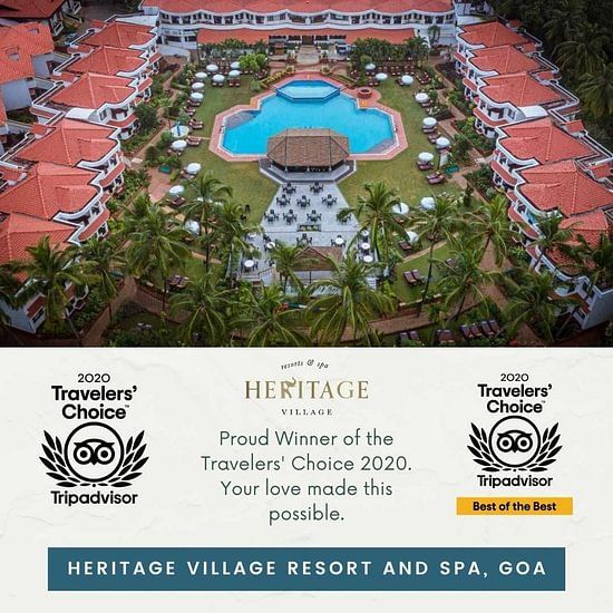 heritage village resort and spa in goa - tripadvisor award