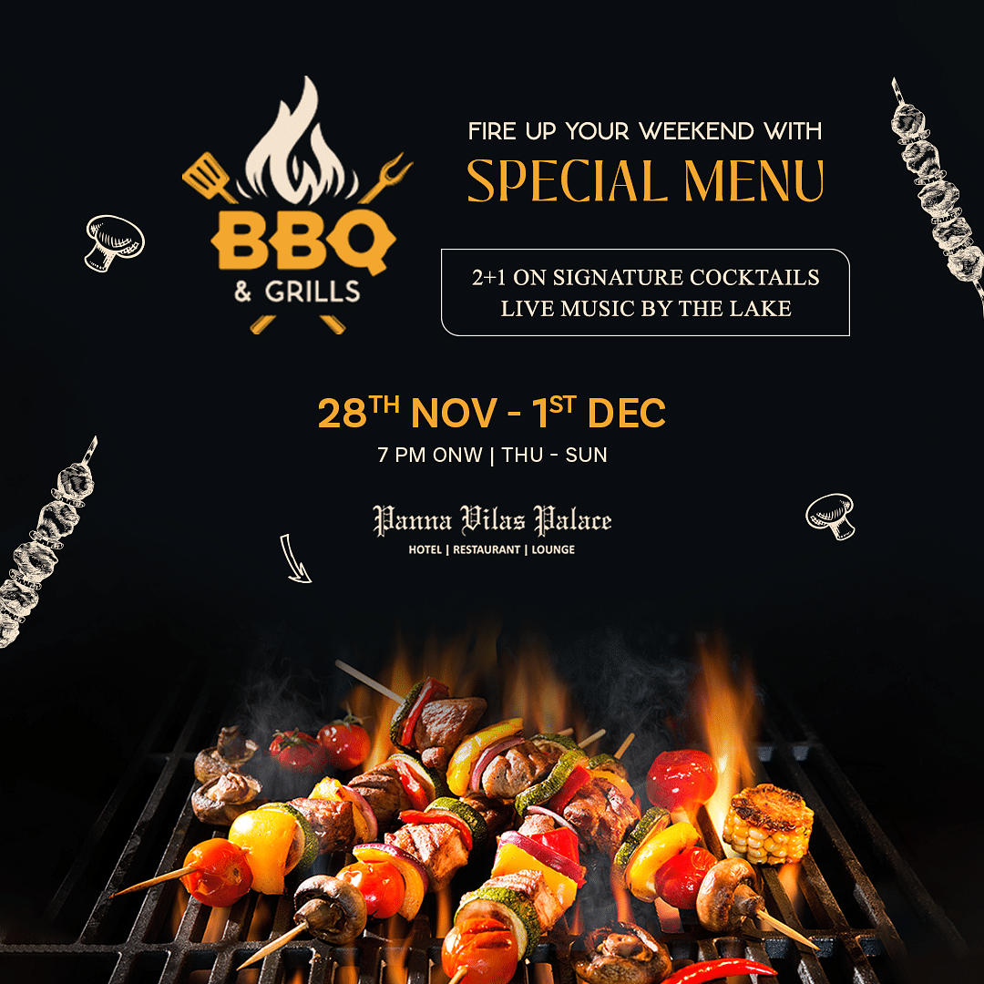A creative of the BBQ special menu at panna vilas