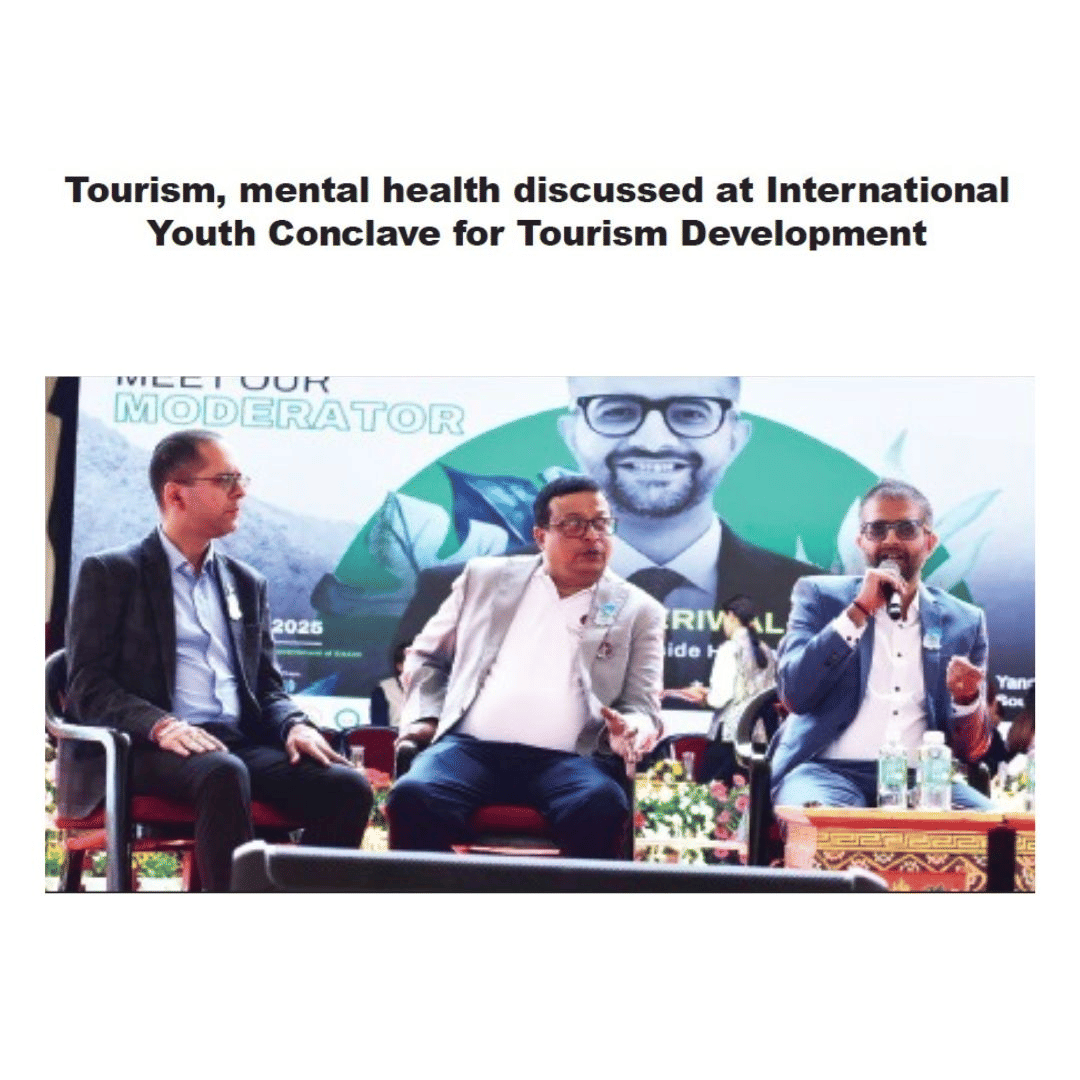 A panel discussion on tourism and mental health at an event by Tourism Department that was advertised in a newspaper