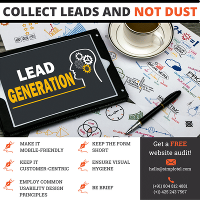 Lead generation form for hotels