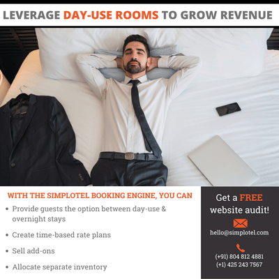 How can hotels leverage day-use rooms to hit over 100% occupancy?