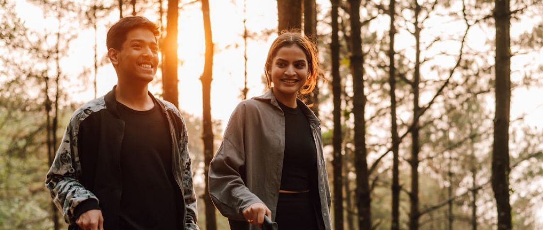 A picture of a two individuals on a hike | Kavya Resort and Spa, Nagarkot