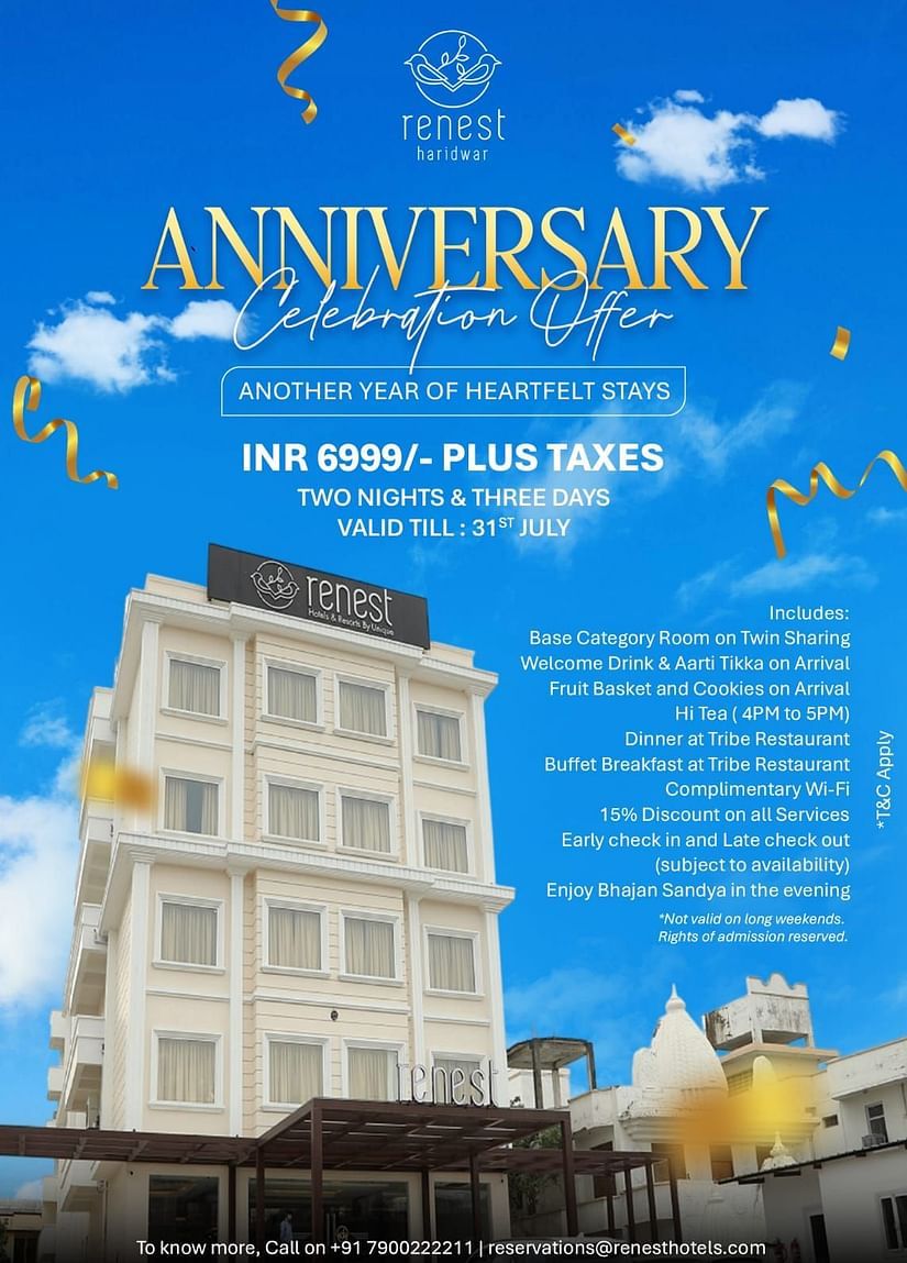 Anniversary Celebration Offer at Renest Haridwar