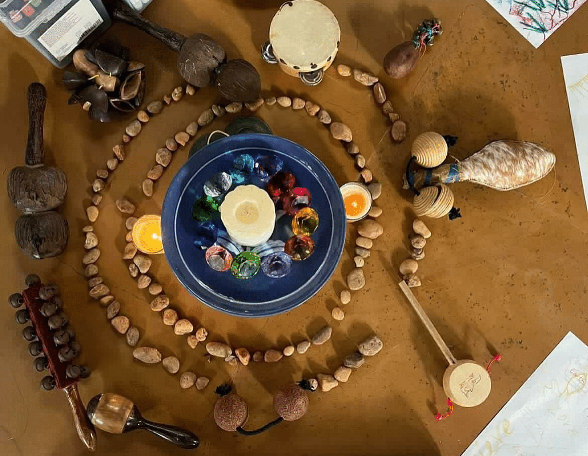 Art made using different types of objects at villa in palms - Villa in Palms by V Escapes