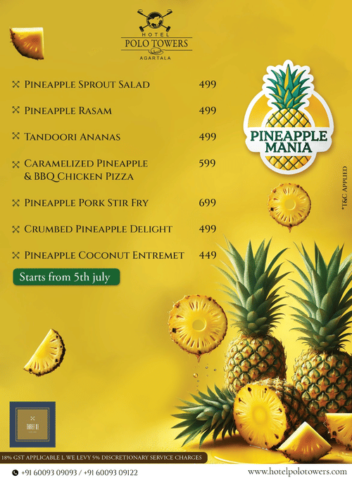 Pineapple festival Menu