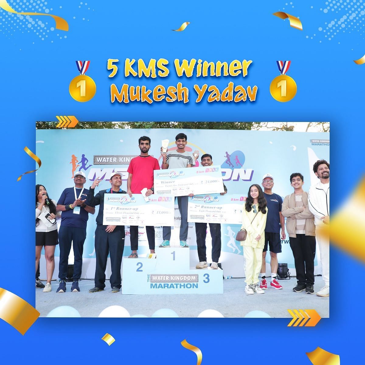 Picture of winners - Water kingdom marathon