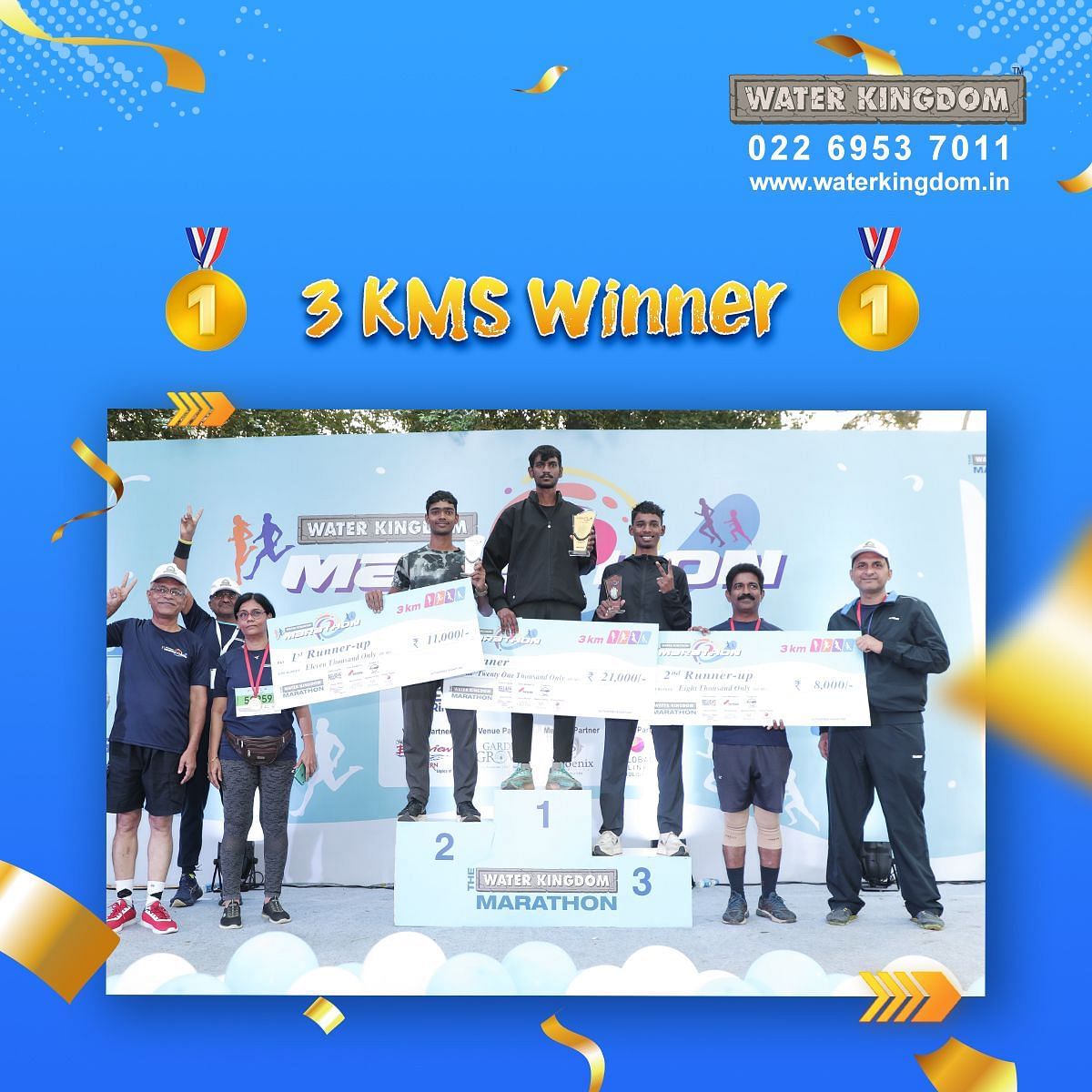 Picture of winners - Water kingdom marathon