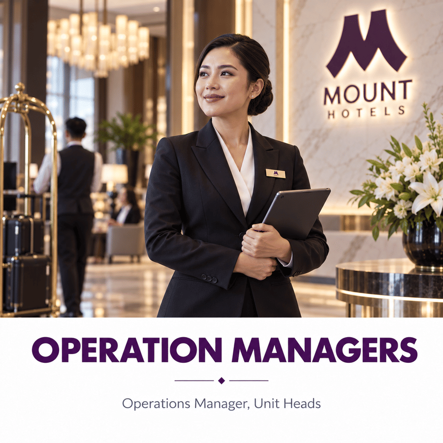 Operations and Management careers at Mount Hotels