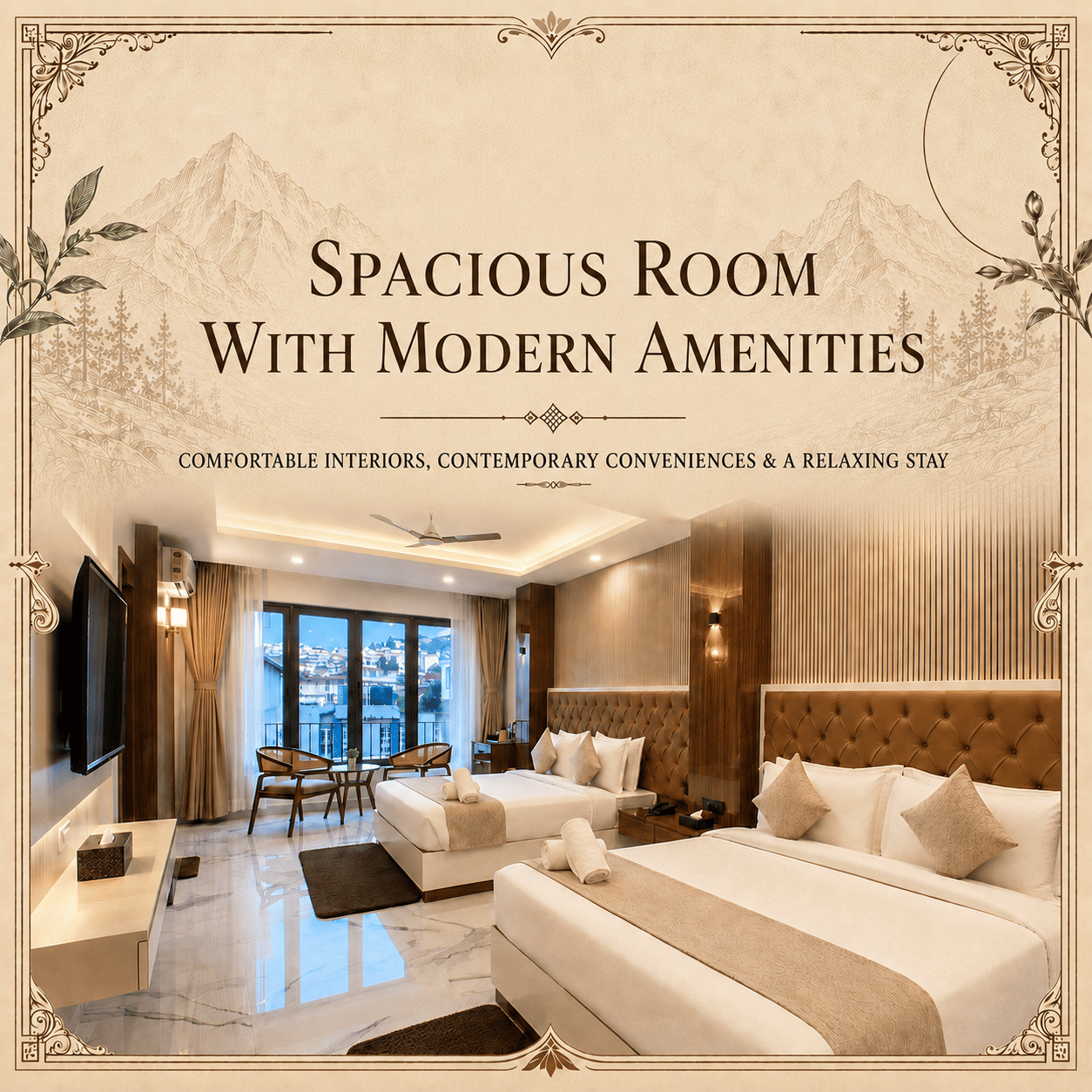 Modern Spacious Rooms with Modern Amenities