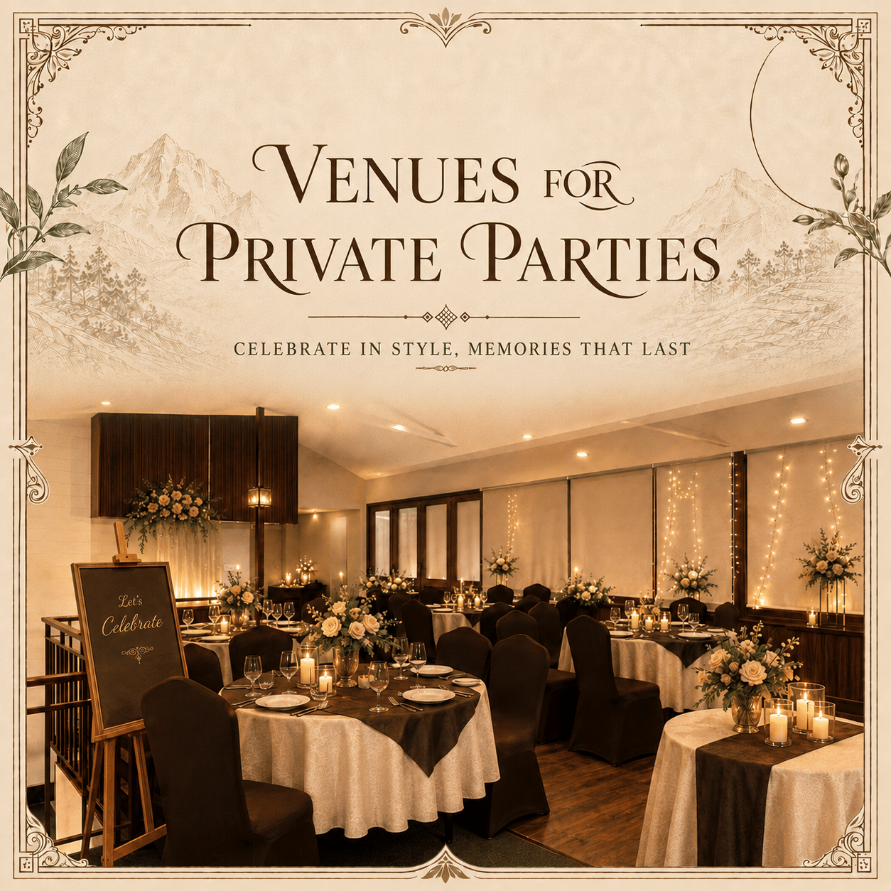 Multiple venue for Private parties