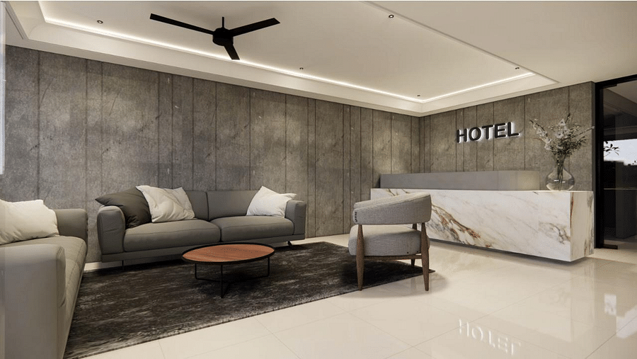 Reception area at Hotel La Premier