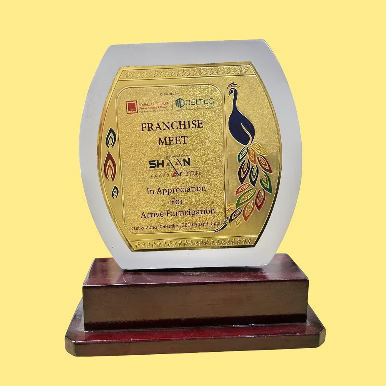 An accolade given to Kamats India for their actve participation in Franchise Meet