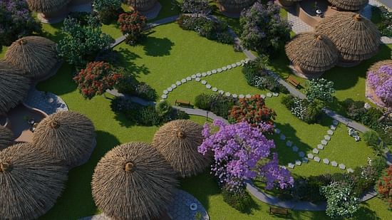The aerial view of our Ajabgarh resort 
