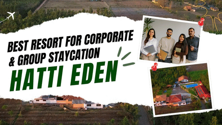 A creative for the blog with the text, best corporate resort in coorg