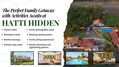 A creative for the blog with the text, the perfect family getaway with activities at Hatti Hidden