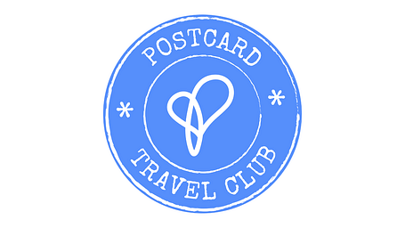 A logo of Postcard Travel Club