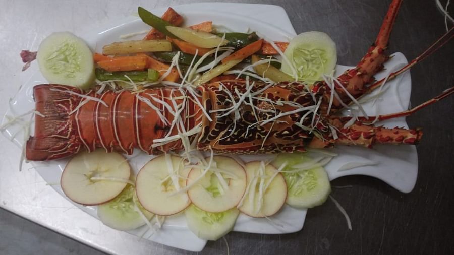 Lobster and vegetables on a plate | Matsya Island Retreat