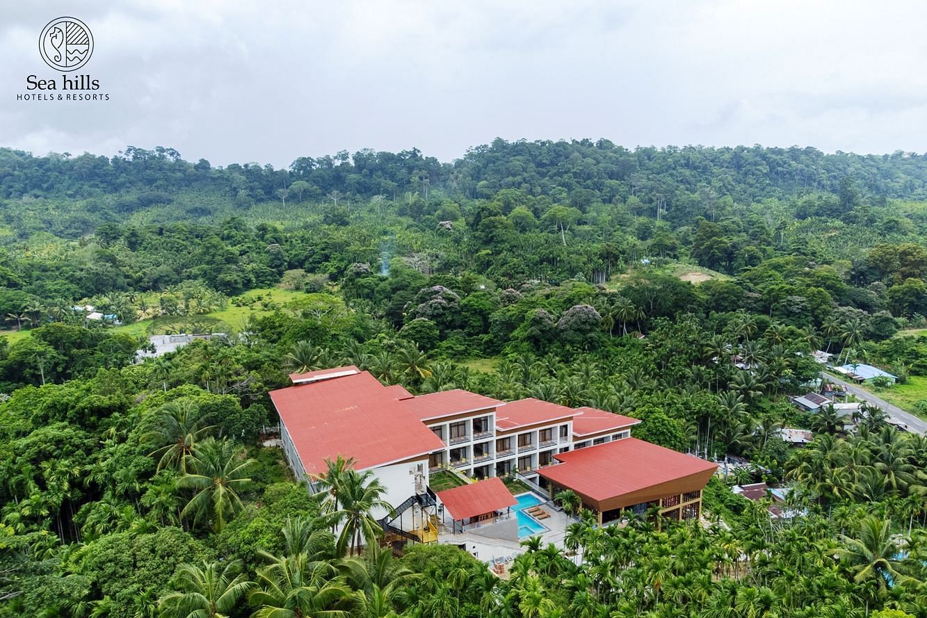Breathtaking aerial shot of the resort and its surroundings, offering a glimpse of the vast green landscape and the peaceful environment - Sea Hills Resort, Swaraj Dweep (Havelock)