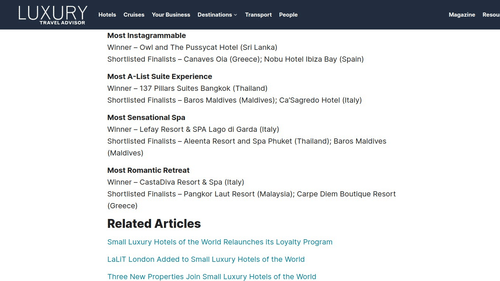 Luxury Travel Advisor