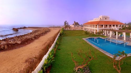 Facade image of The Bungalow on the Beach one of the best hotels in Tranquebar, Tamil Nadu