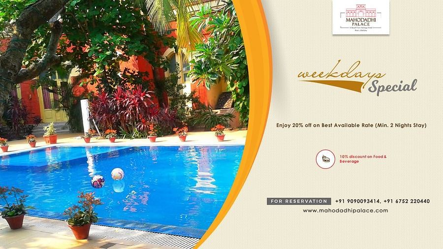 weekdays special Feb 2019 at Mahodadhi Palace - A Beach View Heritage Resort in Puri n4xlaz