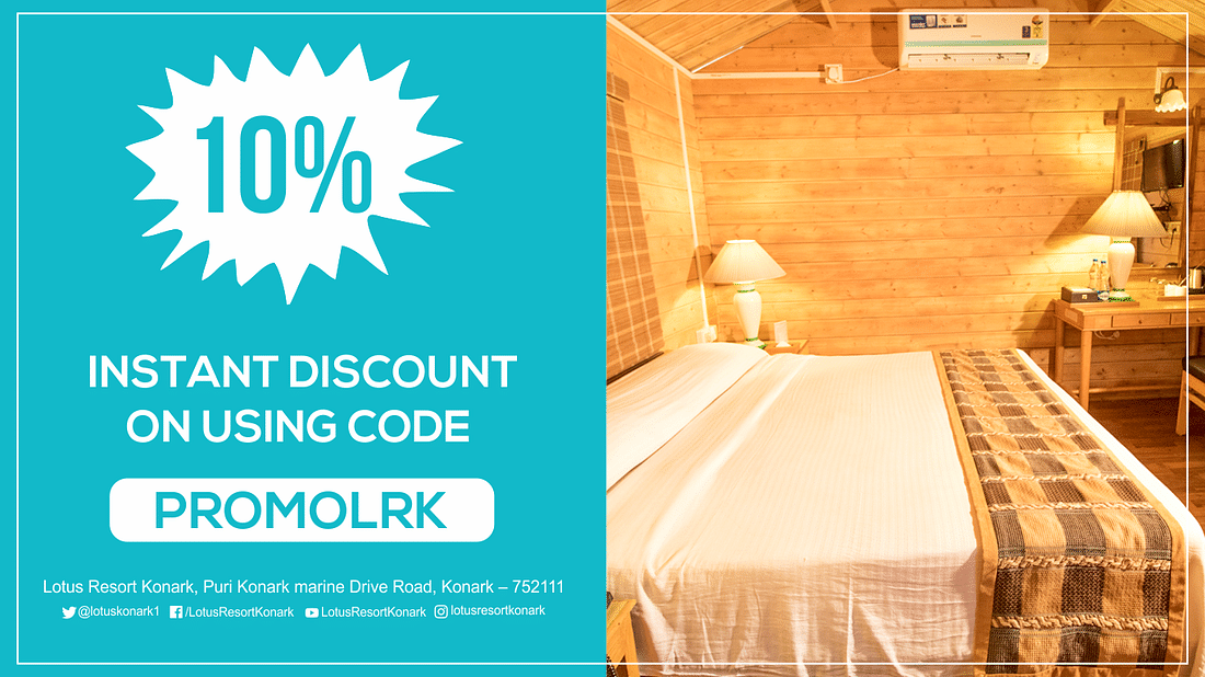 Lotus Eco Resort Konark, Konark Promocode Display at Lotus Eco Resort Konark