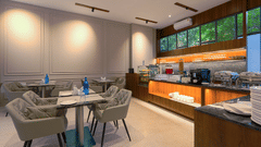 Resto seating area of Magnus Nexstar Suites, Kalyani Nagar