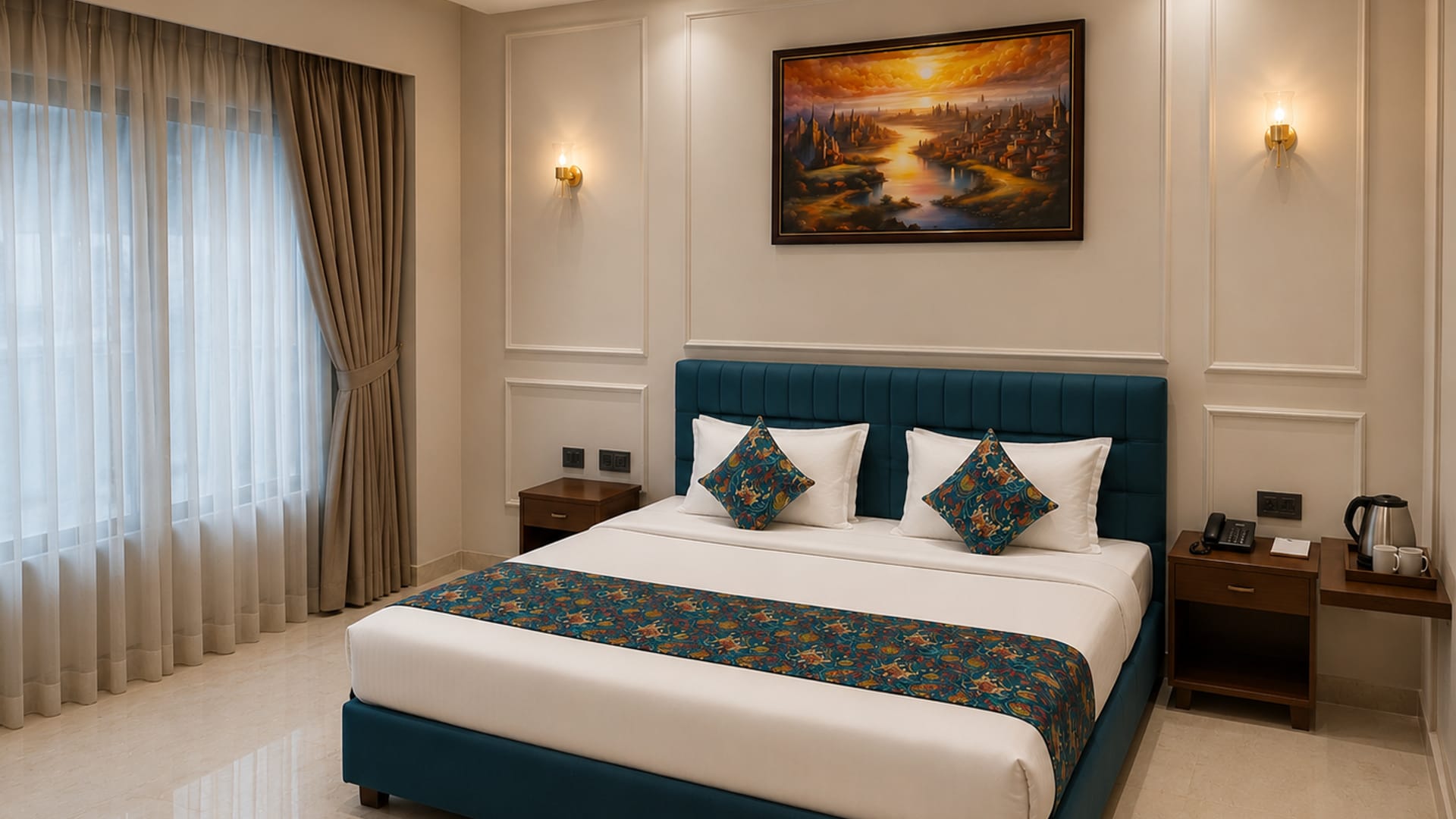 A deluxe room at Signum Resort, Bandhavgarh