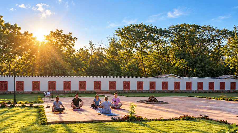 Yoga & Wellness, Umaid Palace Yoga-Golden Hour Garden Meditation