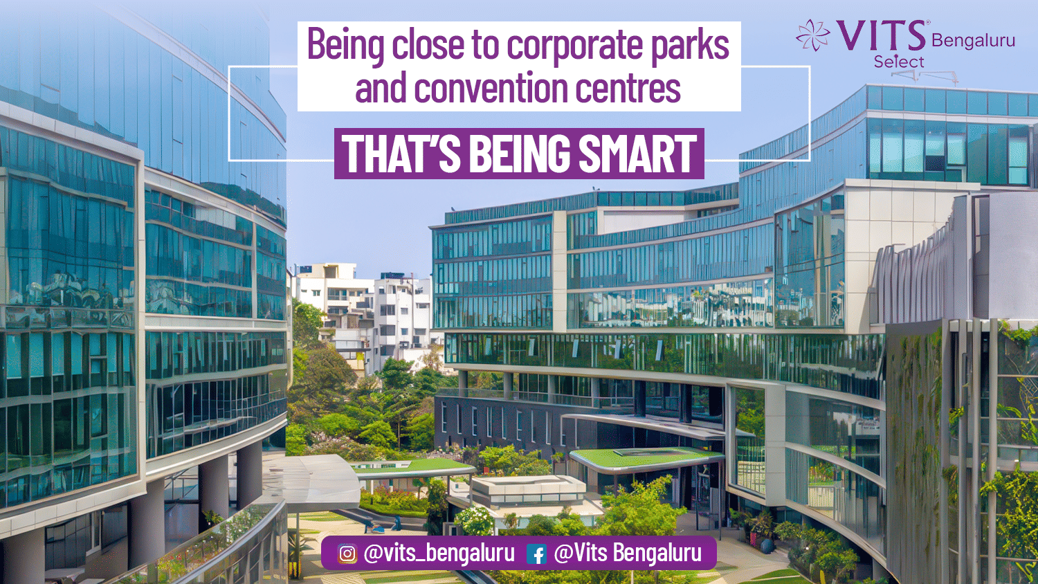 Contemporary exterior of VITS Select Bengaluru located close to corporate parks offering modern architecture professional ambience and premium accommodation for business travellers.