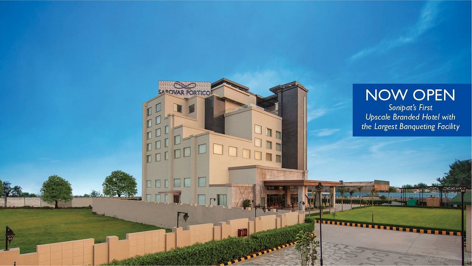 Sarovar Portico Now Open Web Banner