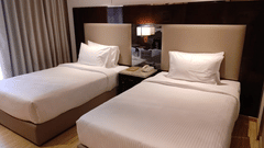 twin beds in on of our bangalore hotel rooms