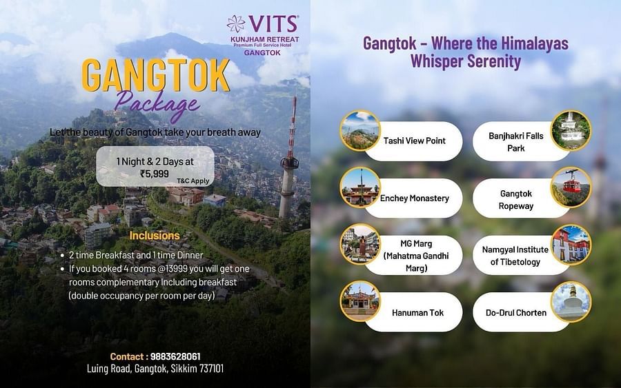 Enjoy our Summer Packages at VITS Gangtok offering affordable stays and serene getaways