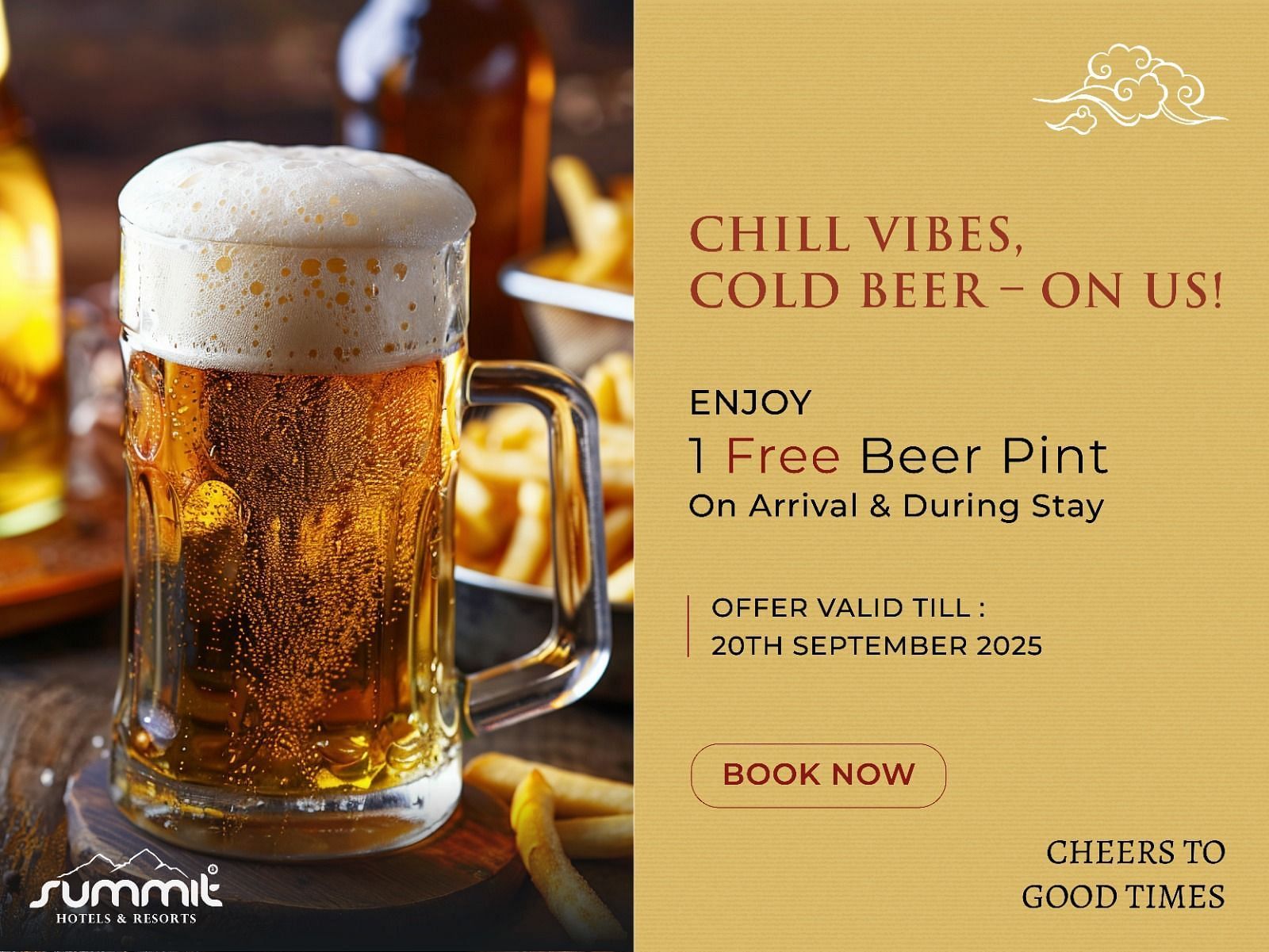 Free Beer on arrival