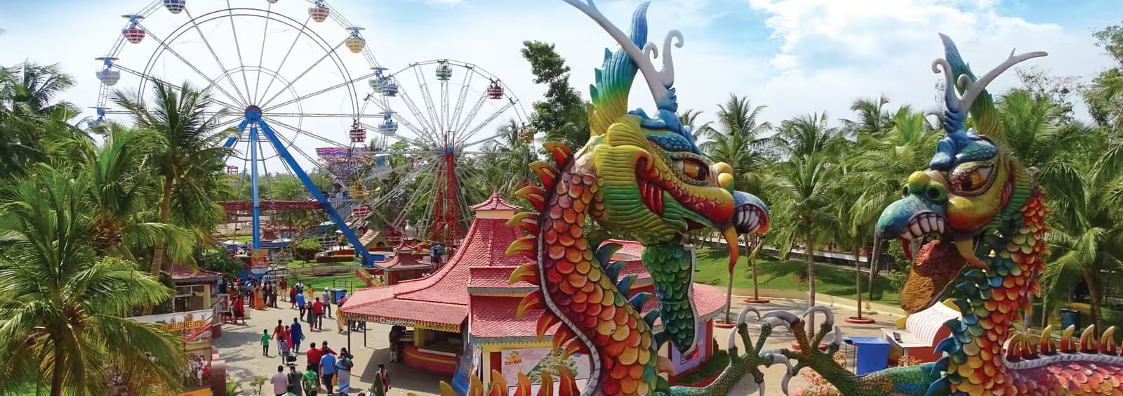 a view of MGM Dizzee World featuring the rides