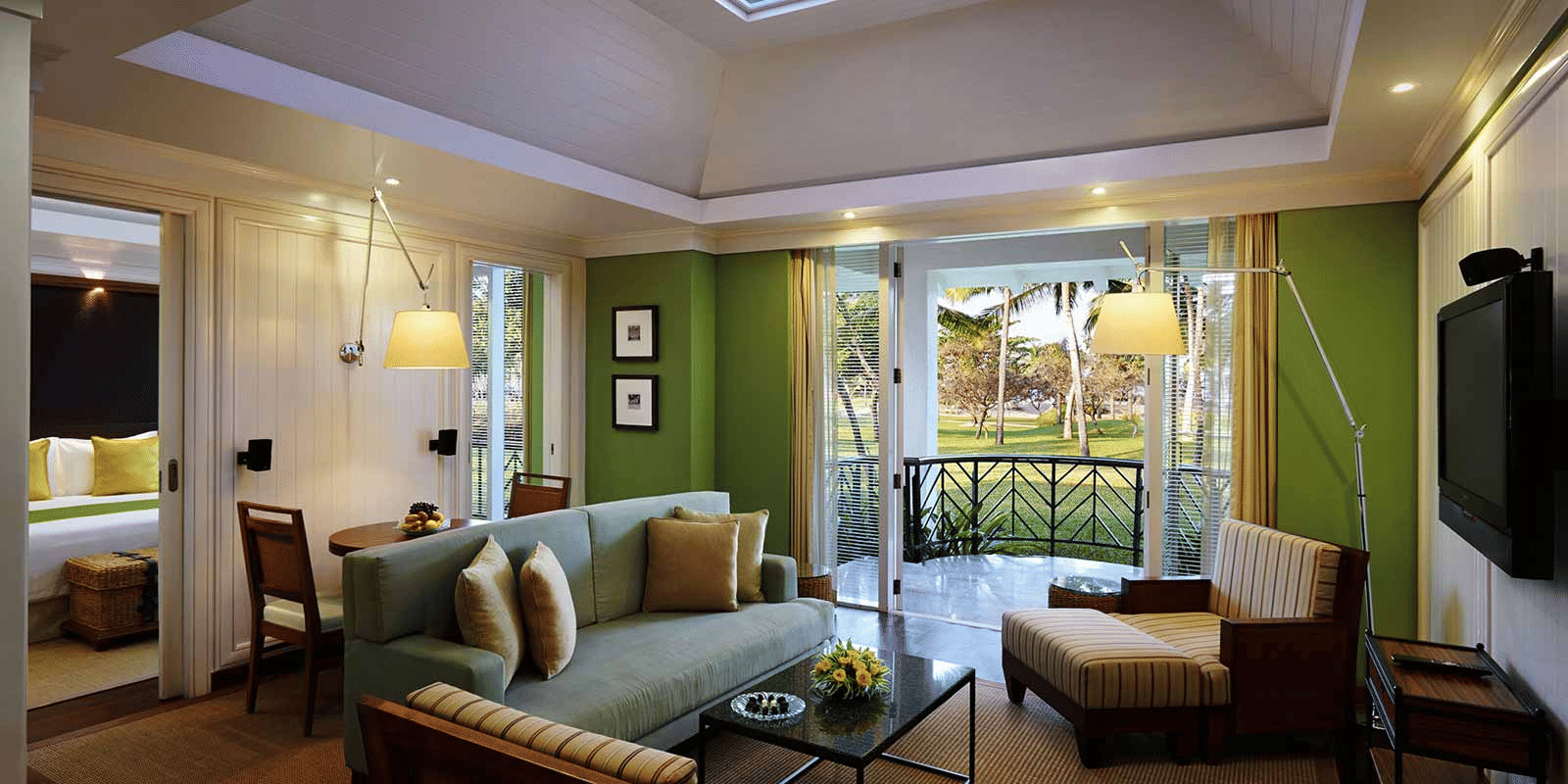 Overview of the living room inside the presidential-villa - Caravela Beach Resort, Goa