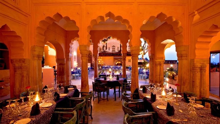 Neemrana Fort-Palace - 15th C, Delhi-Jaipur Highway Neemrana Facade Premises Neemrana Fort Palace 8