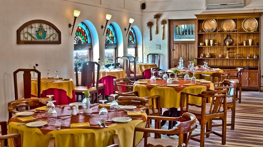 Kanak Mahal - Fort View Restaurant, Neemrana Fort Palace, restaurants in Rajasthan