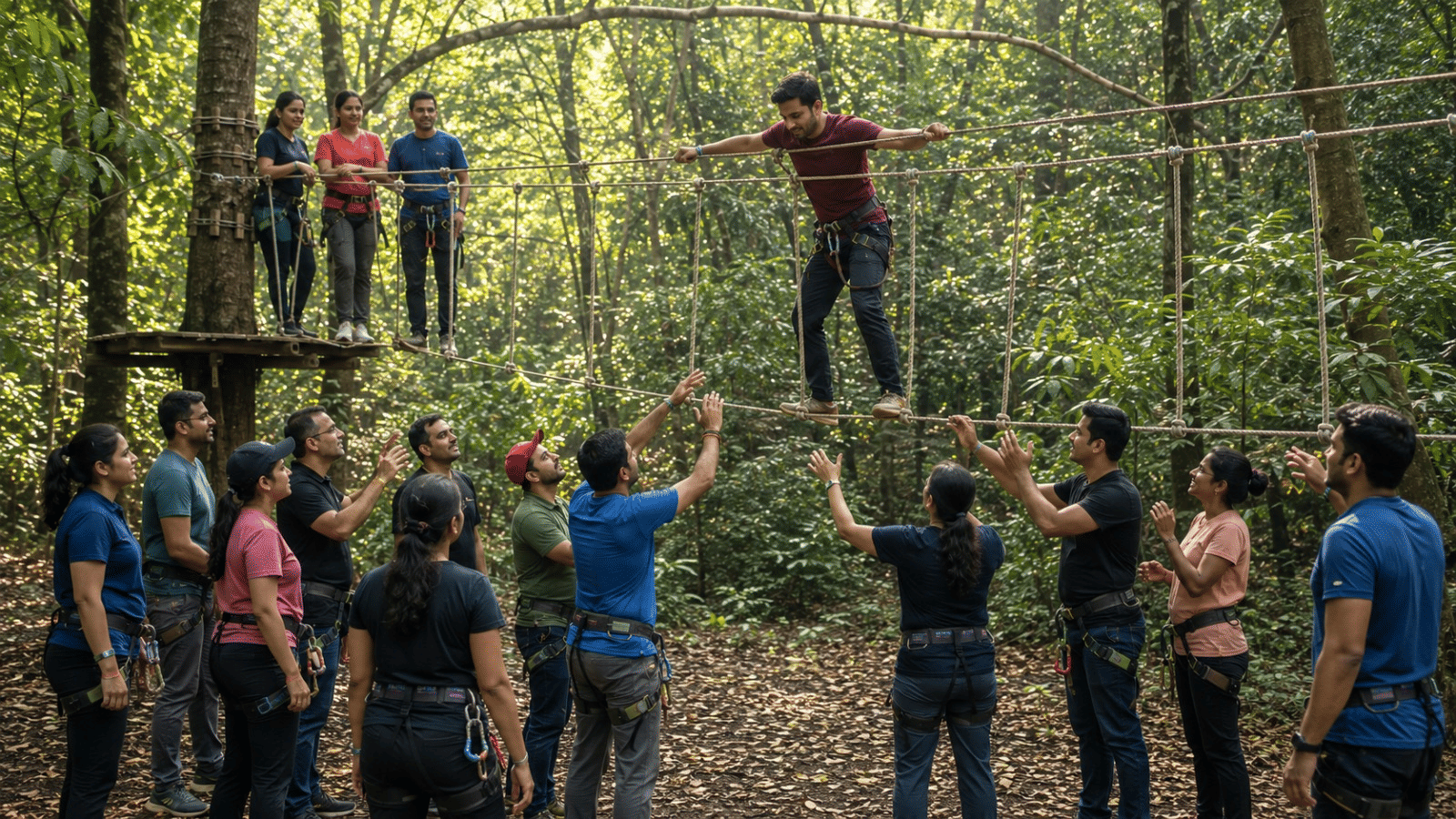 Corporate offsite near Mumbai outdoor team bonding Nature Trails Durshet Khopoli