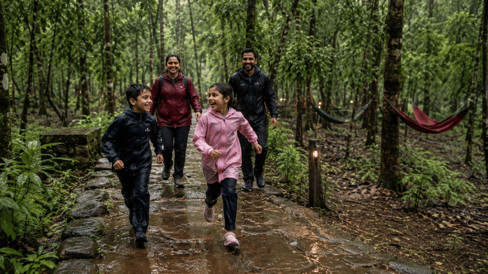 Kids forest weekend monsoon Nature Trails Sajan Vikramgad family memories
