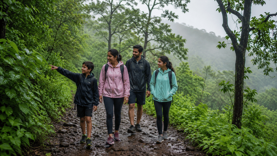 Family monsoon trip near Mumbai Nature Trails Durshet Khopoli activities