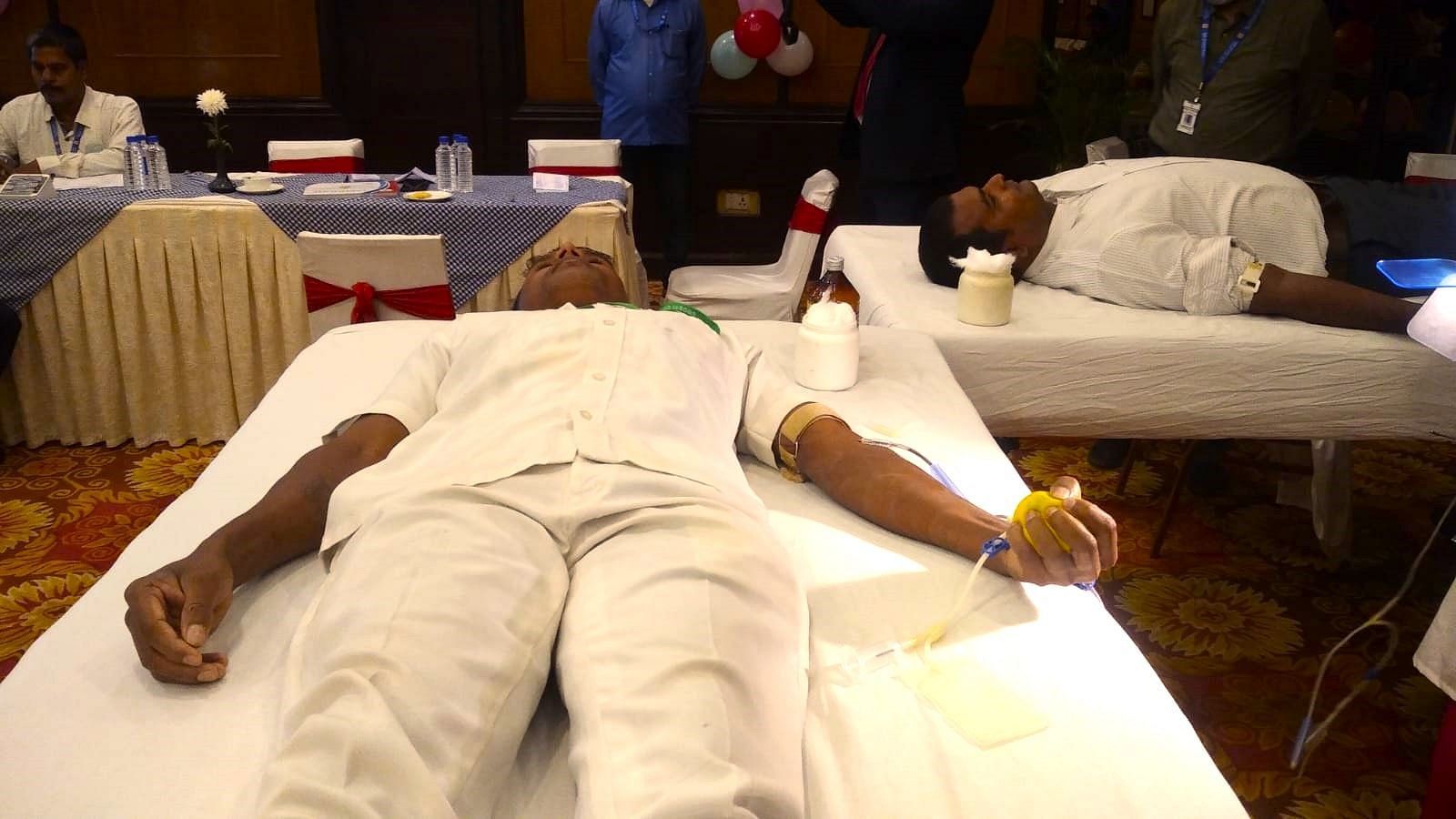 Blood donation camp organised at Swosti Resorts