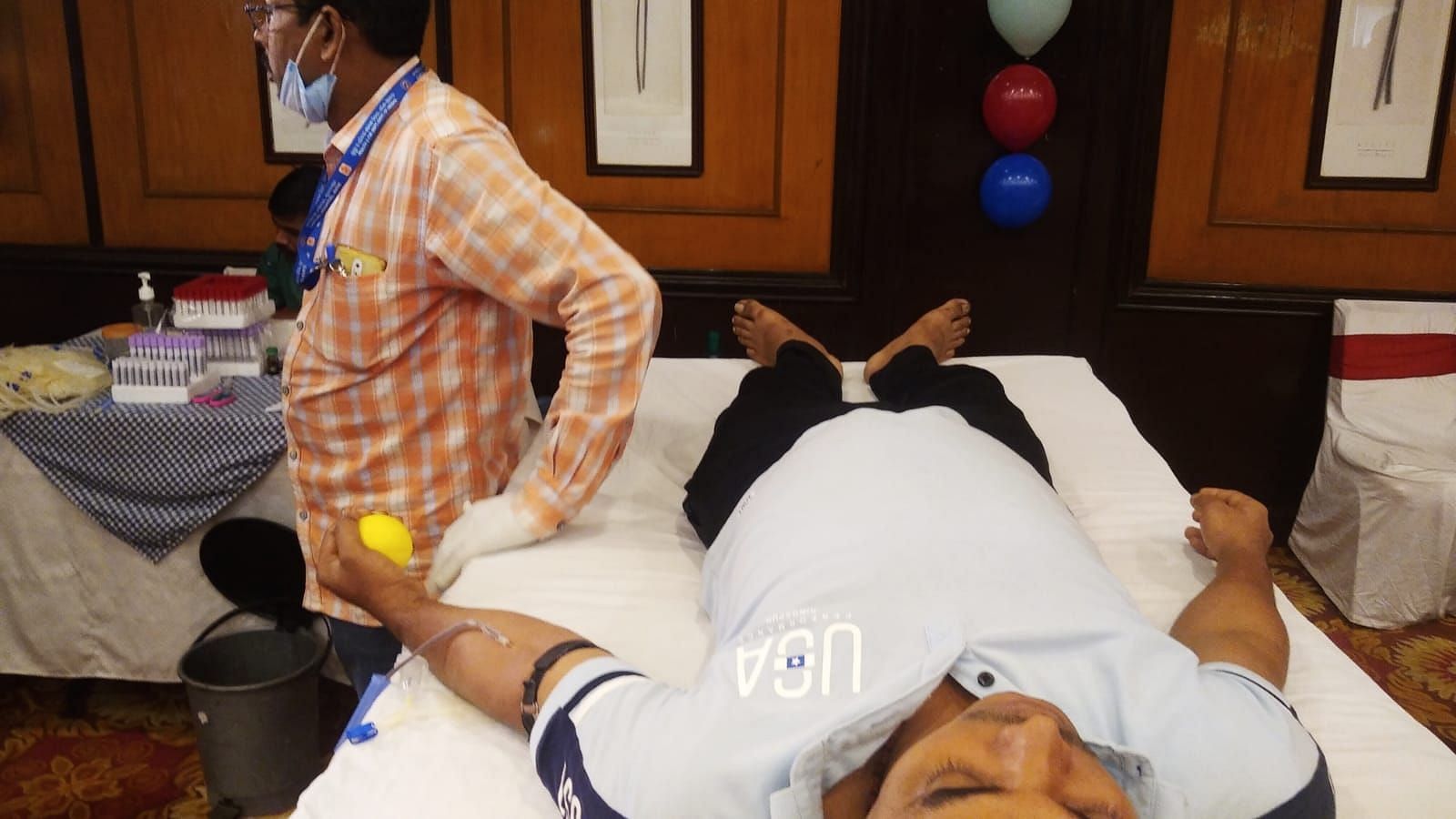 Blood donation camp organised at Swosti Resorts