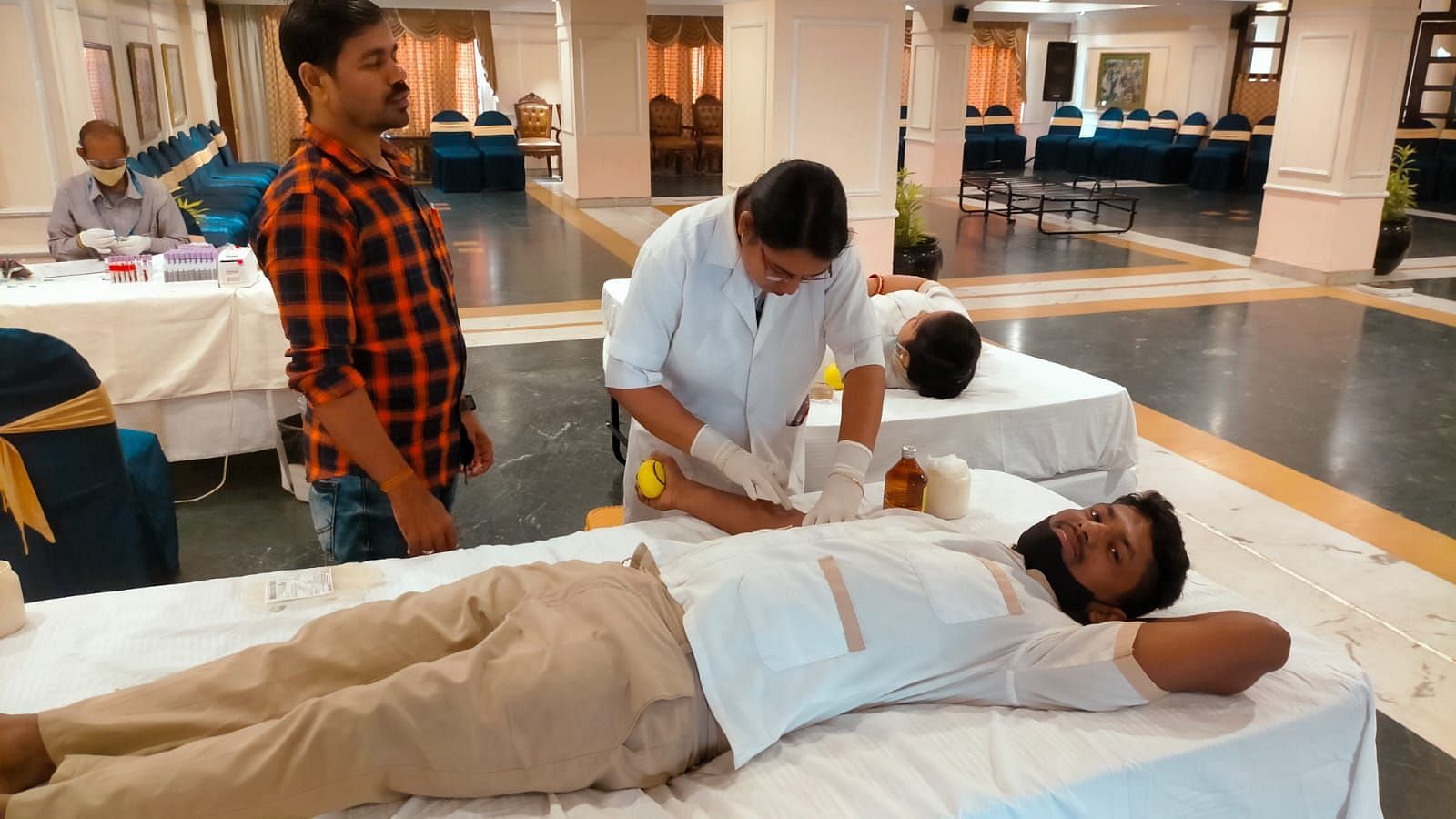 Blood donation camp organised at Swosti Resorts