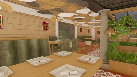 View of the Restaurant at Trishvam Symphony, Krishnagiri