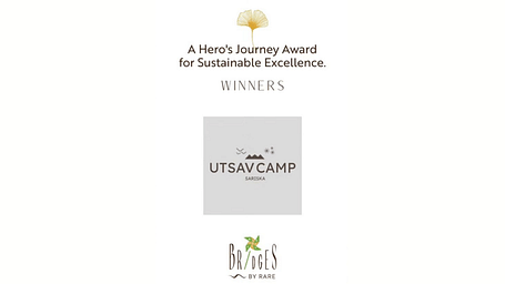 An image of an award received by Utsav Camp Sariska
