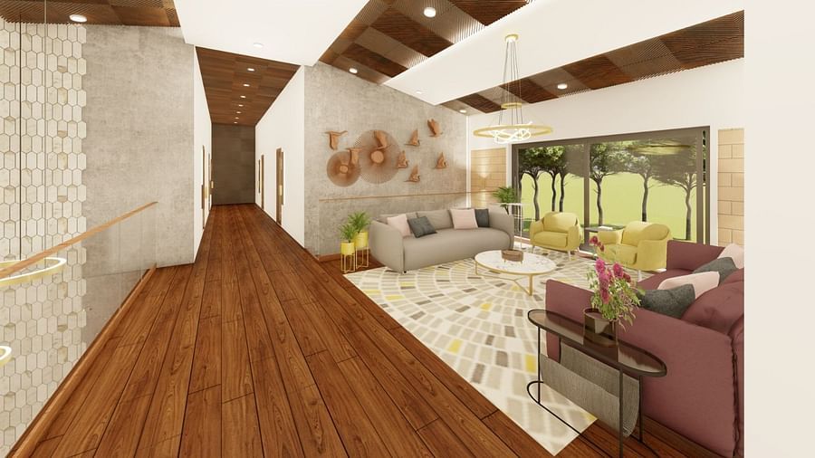 Lobby at Trishvam Symphony, Krishnagiri