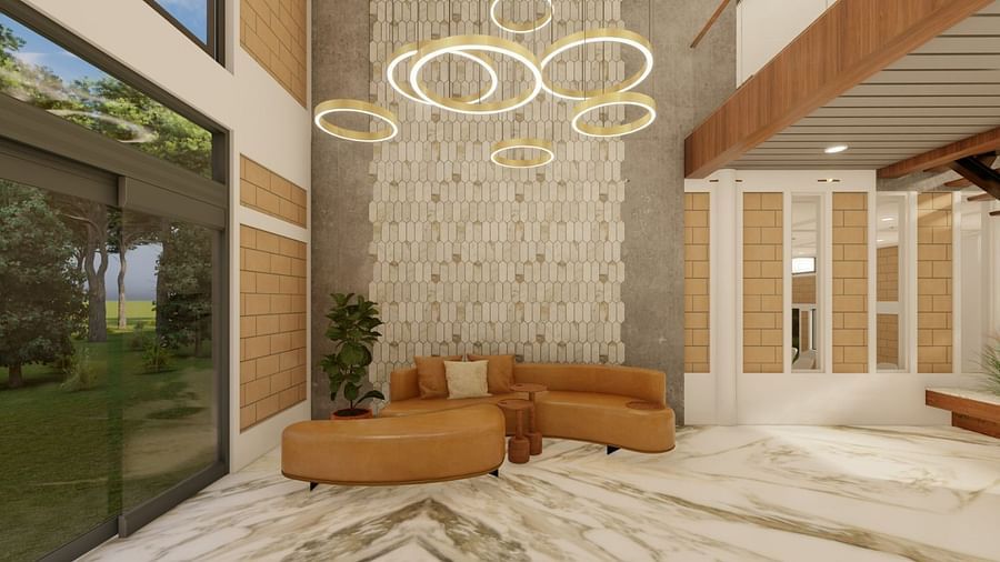 Lobby at Trishvam Symphony, Krishnagiri