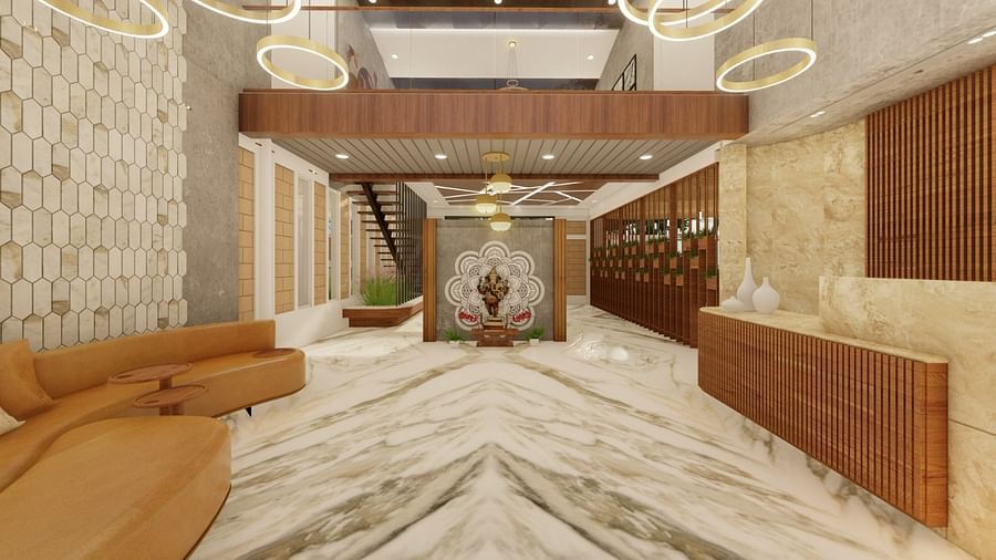 Lobby at Trishvam Symphony, Krishnagiri